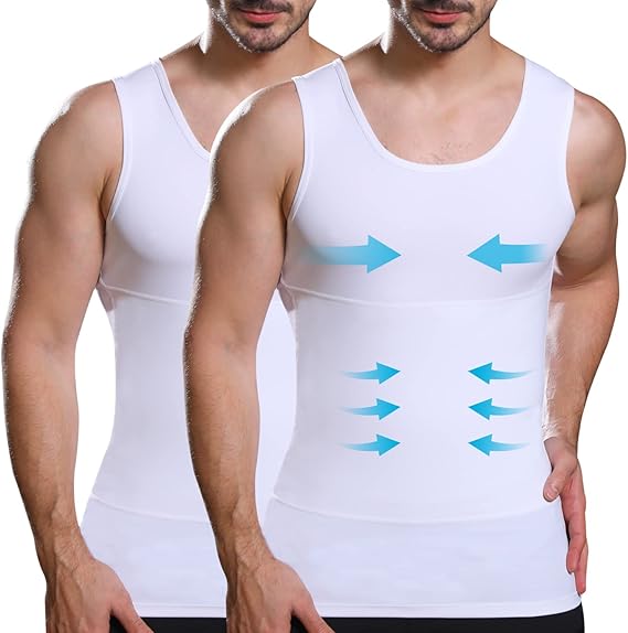 Mens Slimming Body Shaper Compression Tank Top Undershirt Shapewear
