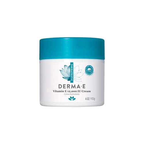 Derma E Vitamin E 12,000 IU All-in-One Moisturizer – Face, Hand & Body Cream (4 oz)