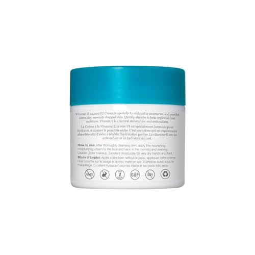Derma E Vitamin E 12,000 IU All-in-One Moisturizer – Face, Hand & Body Cream (4 oz)