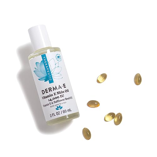 Derma E Vitamin E Skin Oil 14,000 IU – Fragrance-Free Face Oil (2 fl oz)