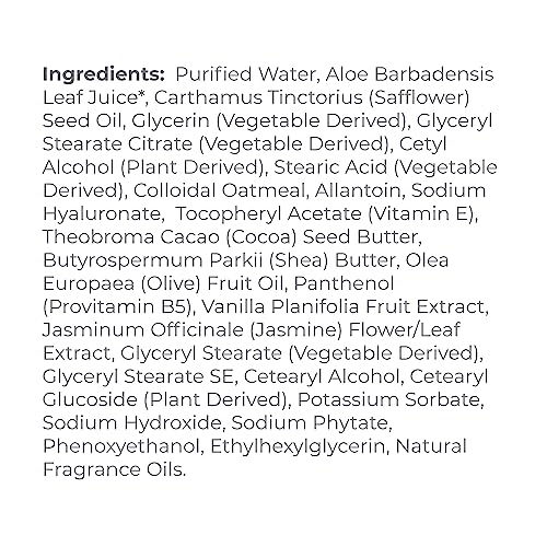 Derma E Jasmine & Vanilla Ultra Moisturizing Shea Body Lotion – 8 oz – Vegan, Cruelty-Free, with Hyaluronic Acid & Vitamin E for Dry Skin